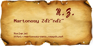 Martonosy Zénó névjegykártya